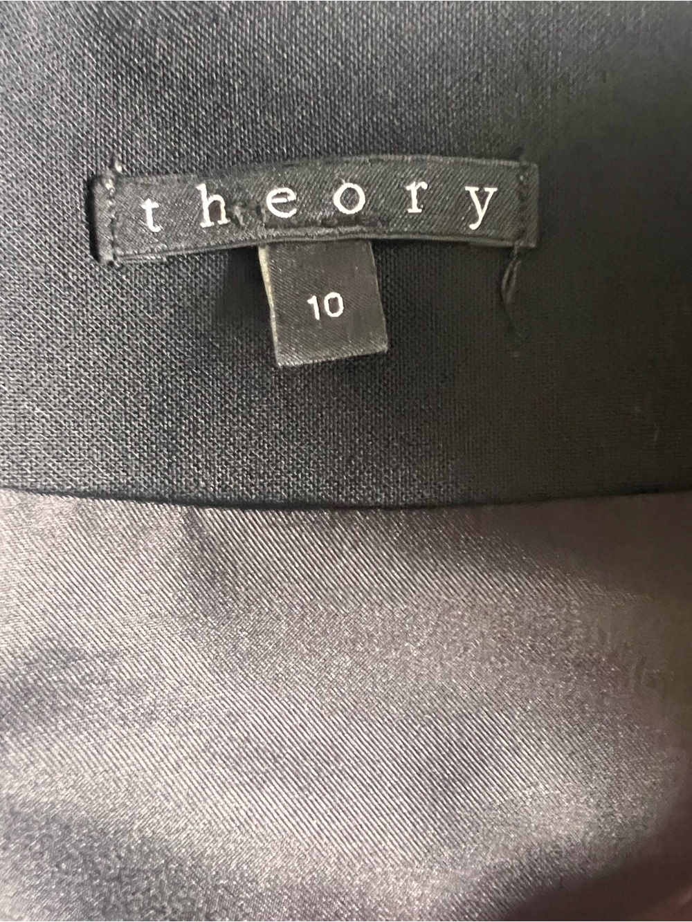Theory wool blend black pencil skirt size 10 excellent condition - Picture 10 of 11